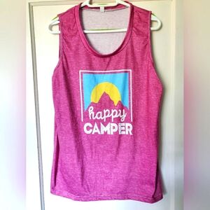🌻🌺Happy Camper Tank Top Cut Off 🍒🌻